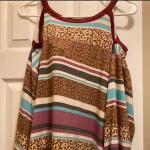 Cold shoulder, long sleeve blouse